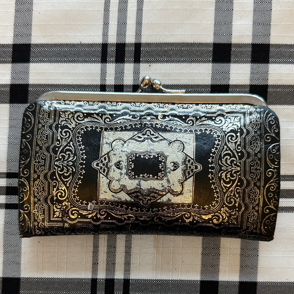Elegant Black and Silver Wallet